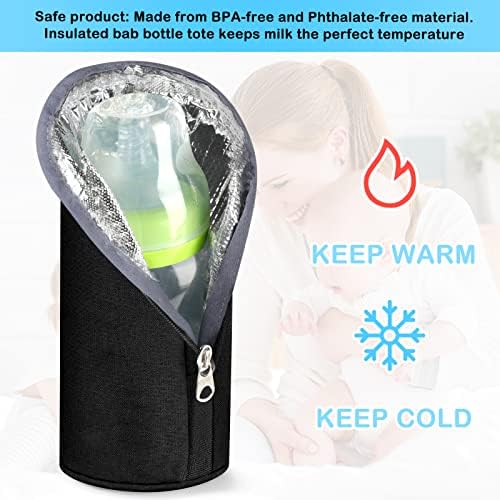 Accmor nursing bottle warmer bag with zipper closure details