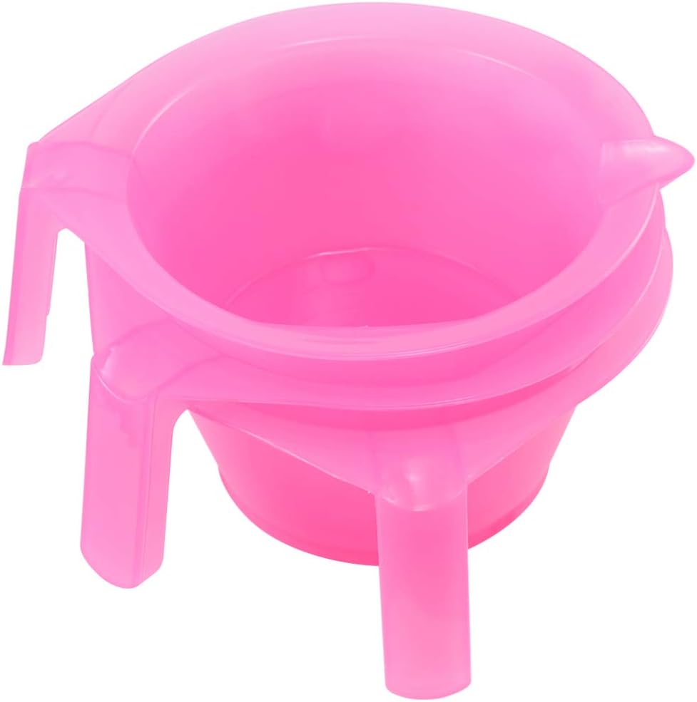 Kallory hair color mixing bowl front view showing the vibrant pink plastic design