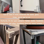 Clear silicone baby proofing bumper pack of four
