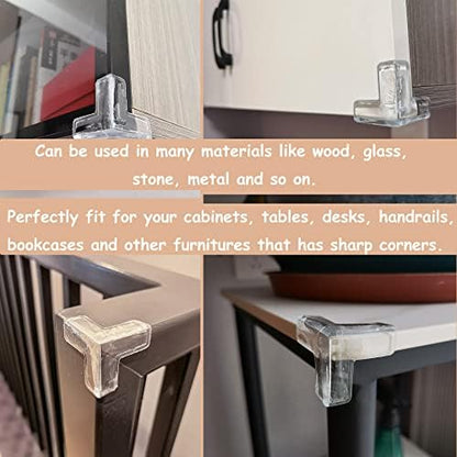 Clear silicone baby proofing bumper pack of four