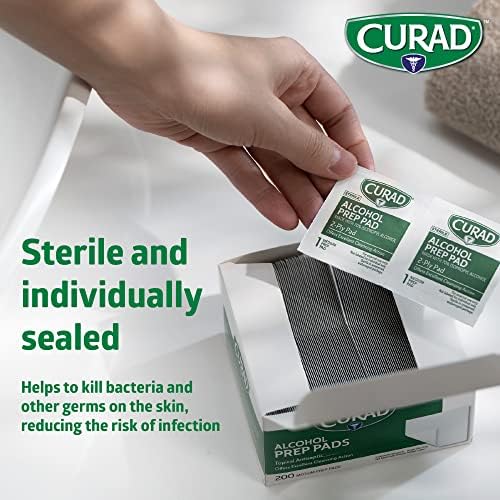 Curad medical swabs for first aid and cleaning minor cuts and abrasions