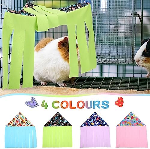 Four colorful patterns of small animal fleece bed accessories
