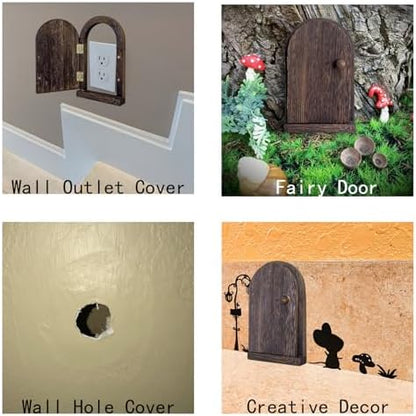 Fairy door socket protector open to show wall plate coverage