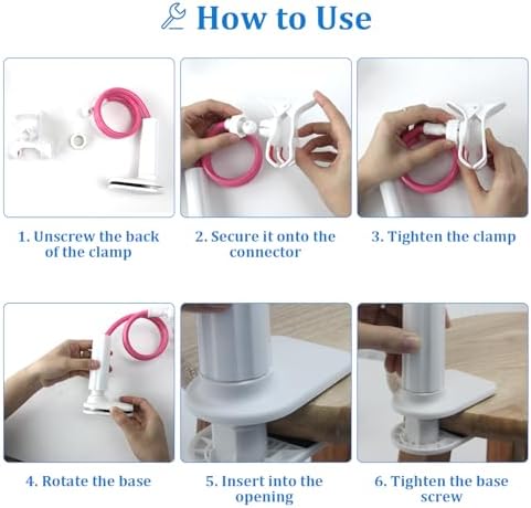 Adjustable enteral feeding holder attached to table