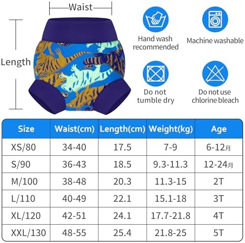 Big Elephant waterproof baby swim pants ocean print