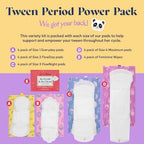 Compact RedDrop period kit for school and travel for young girls