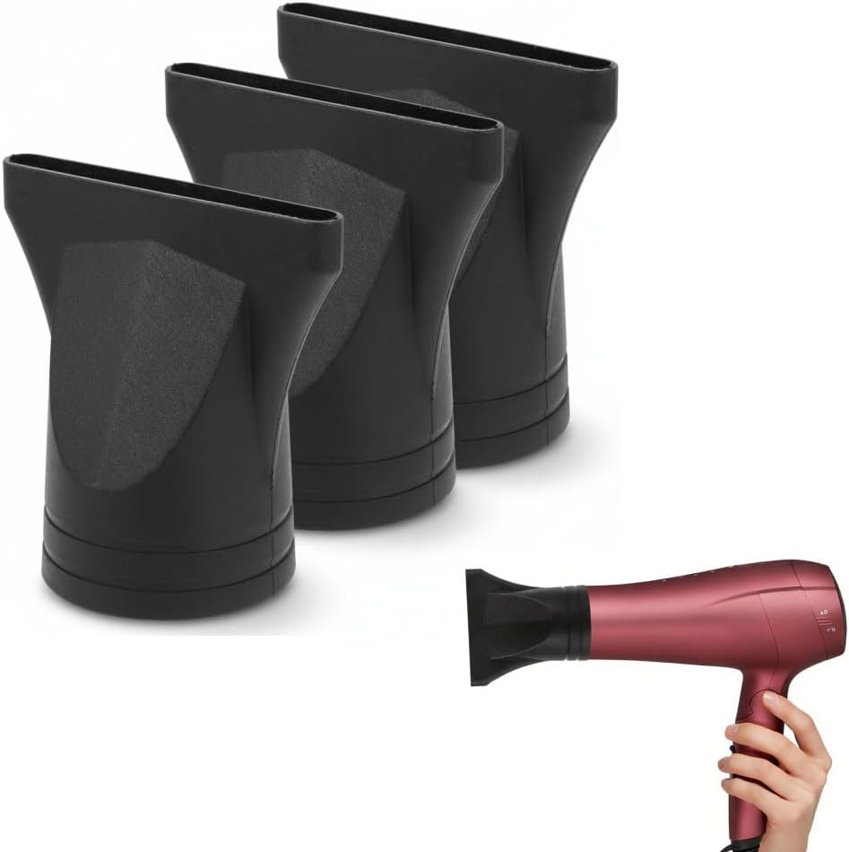 DOITOOL hair dryer attachment black plastic blower nozzle replacement front view for professional styling