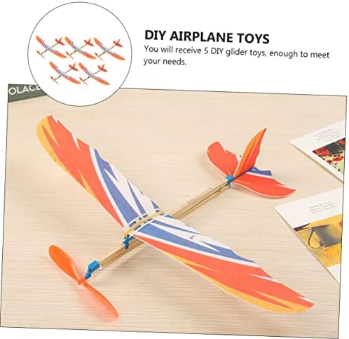 Full set of five Milisten educational toy airplanes ready for outdoor STEM launch games.