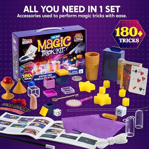 Detailed view of the magician cards in the Klever Kits set