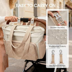 G4Free convertible diaper bag attached to stroller with pram hooks