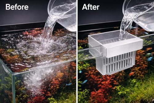 AquaPrintsByRay gentle flow aquarium top off tool preventing substrate disruption during a water change