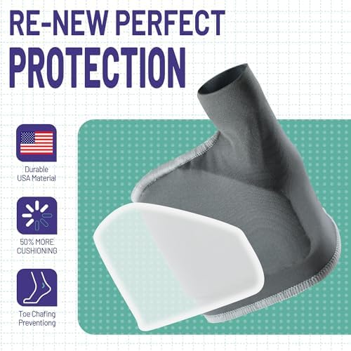Benayo ball of foot pads being worn on a foot for metatarsalgia support.