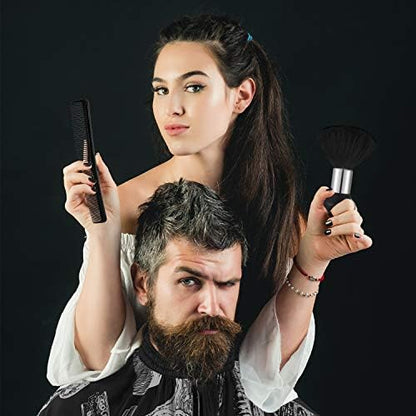 Complete six piece barber cape and hair cutting accessory set packaging layout