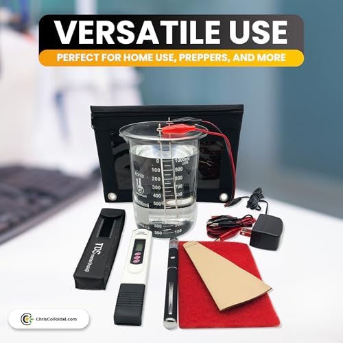 Borosilicate glass beaker and device ready for operation