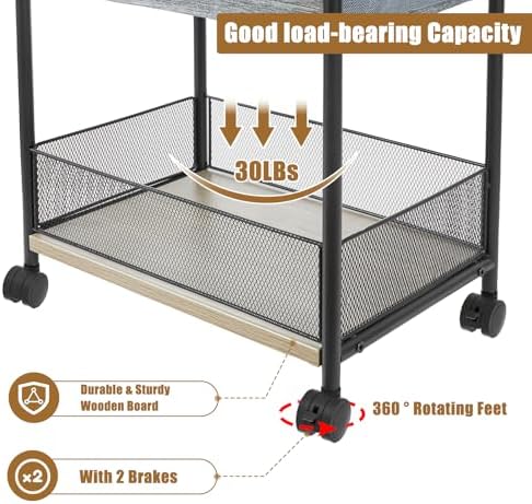 Detailed view of diaper caddy storage cart wheels