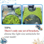 Self leveling aquarium plant barrier showing automatic height adjustment.