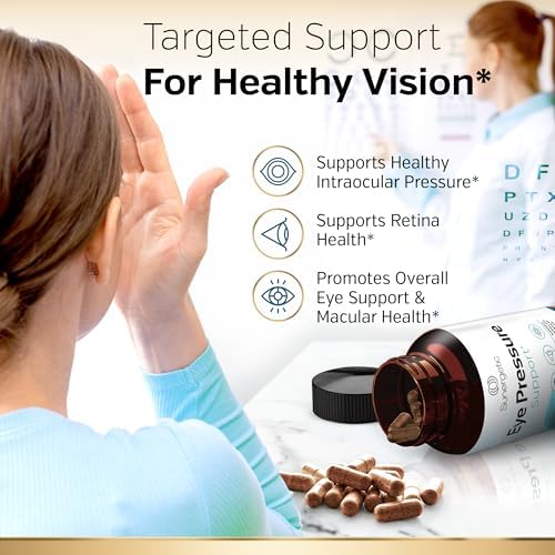 Sunergetic Premium Eye Pressure Support 30 count bottle packaging details