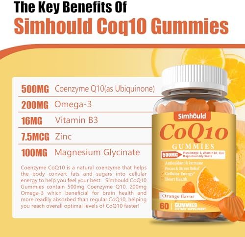 Simhould CoQ10 500mg Gummies active ingredients breakdown
