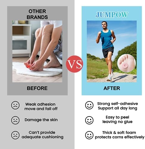 Jumpow 90 count bulk pack of waterproof foot care adhesive pads.