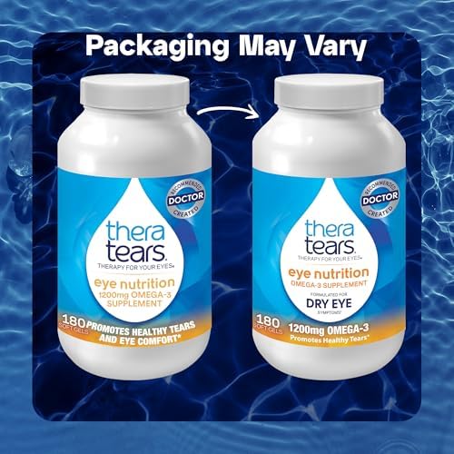 TheraTears Eye Nutrition supplement bottle side panel listing comprehensive ingredient facts
