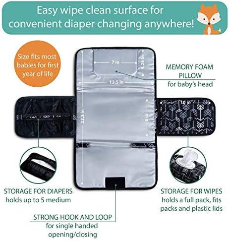 Lil Fox baby changing pad attached to stroller handle
