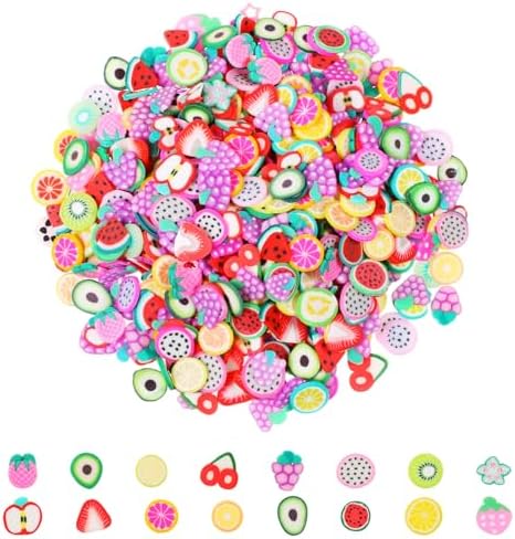 Shubhangna 3D polymer fruit slices for nail art front view
