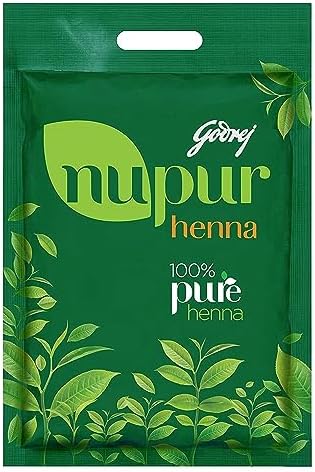 Godrej Nupur natural henna powder packaging details
