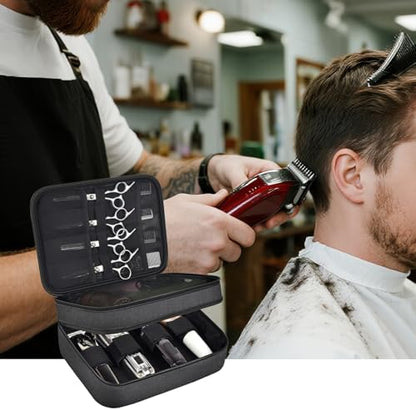 Steadtep premium black gray salon organizer bag close up view of durable nylon lining