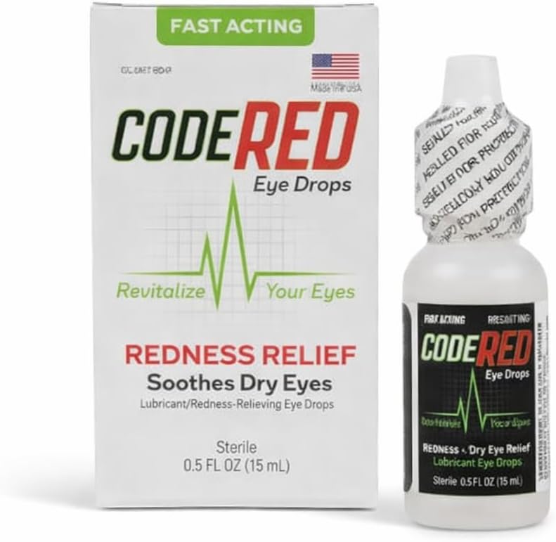 Code Red Eye Drops front view for redness relief medication