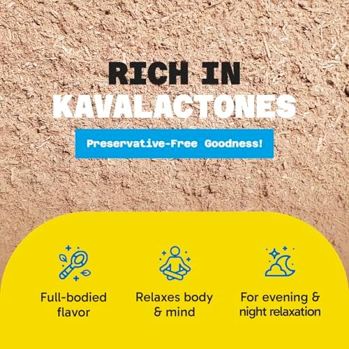 Nutritional facts and dietary supplement information on Fiji Vanua Kava packaging
