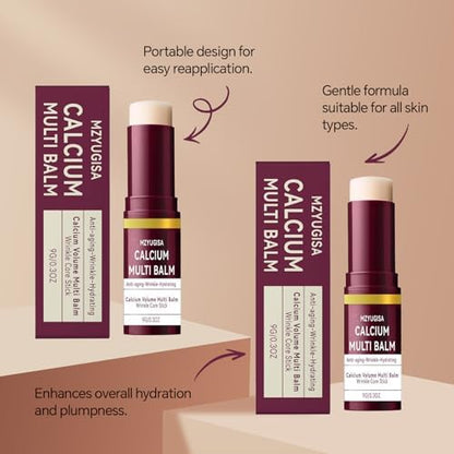 Travel friendly Korean skincare multi balm stick showing texture and twist up design
