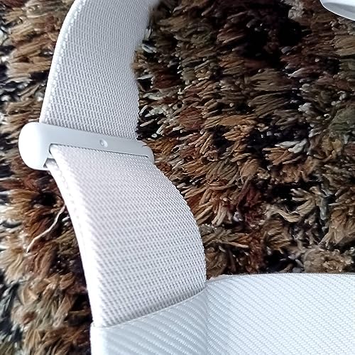 Adjustable hook and loop velcro strap detail on the premium fabric head strap