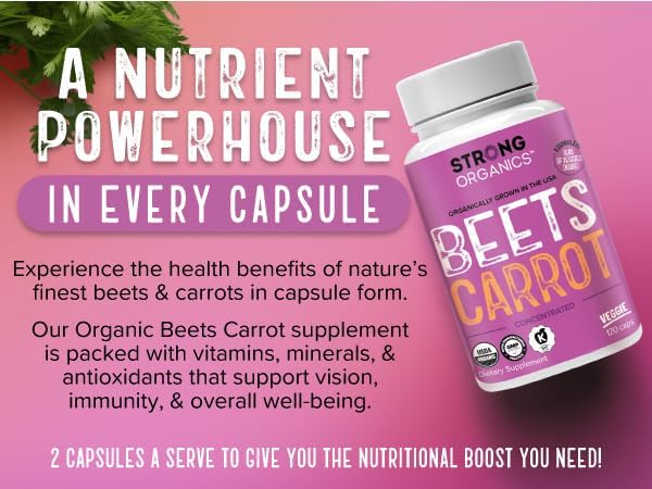 Strong Organics supplement label showing USDA Organic certification