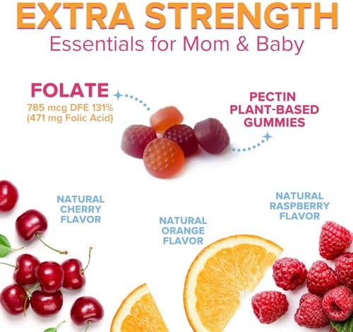 Nature's Nutrition Folic Acid Gummies supplement facts label details