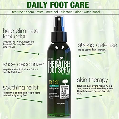 Natural ingredients list on Oleavine TheraTree 4 ounce bottle.