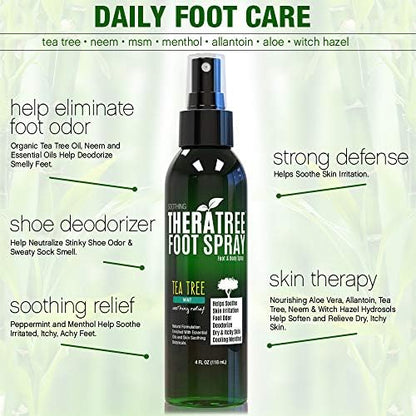 Natural ingredients list on Oleavine TheraTree 4 ounce bottle.