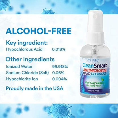 CleanSmart Skin & Hand Cleanser, 2 Ounce Spray Bottle (Pack of 3) Alcohol-Free Safe Cleanser - Image 3
