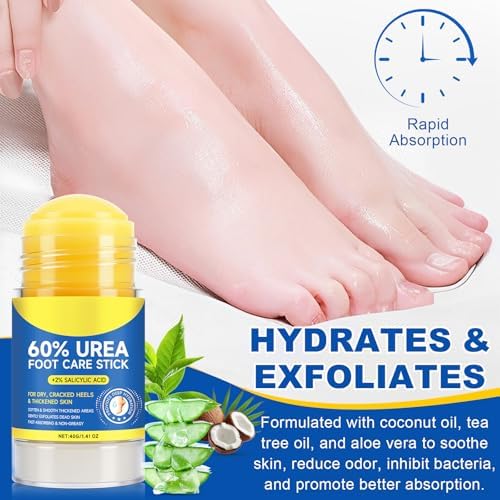 Liefiet urea foot care stick lifestyle application on cracked heels