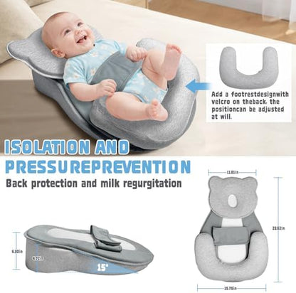 Donpemu baby feeding support pillow showing cat-ear headrest