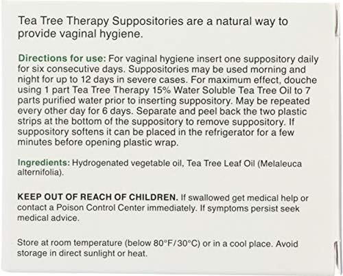 Tea Tree Therapy 6 count box showing tea tree oil ingredients