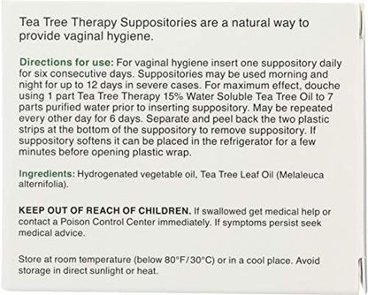 Tea Tree Therapy 6 count box showing tea tree oil ingredients