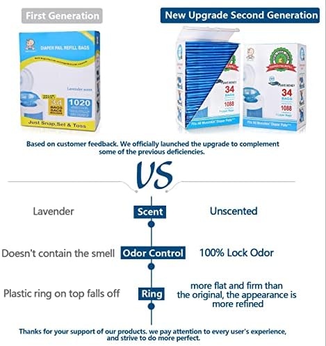 HeTaiDa diaper disposal refill bags compatibility display