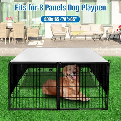Heavy duty 600D Oxford fabric pet enclosure topper with side pockets
