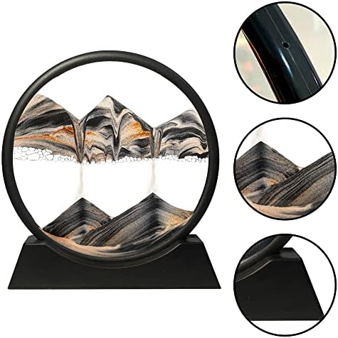 Close up of high transparency glass on Muyan sand art frame