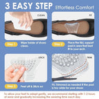 Two pairs of medium arch support inserts for women's footwear.