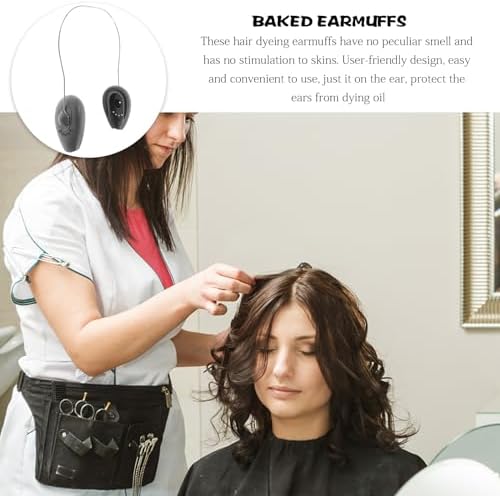 Flexible ear shields for hair salon treatments