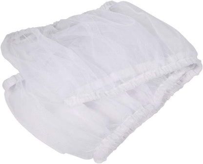 Hakeeta Bird Cage Skirt, Mesh Bird Seed Catcher, Birds Cage Airy Net Cover, Soft Nylon Ventilated Skirt Traps Cage Basket Seed Guard Parrot with Adjustable Drawstring.(Large Size-XL(White) - Image 9