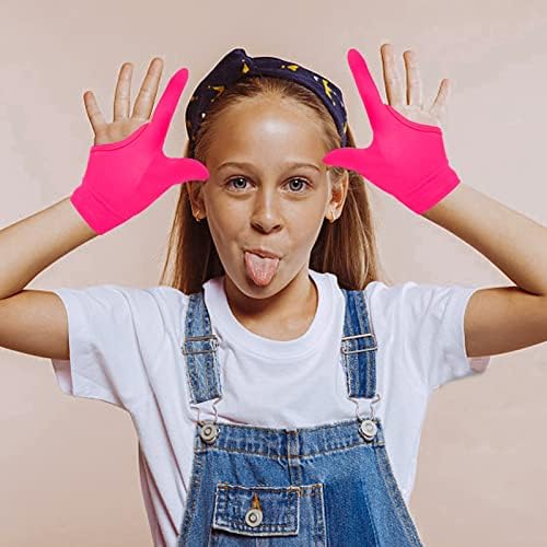 Washable premium elastic fiber thumb sucking stopper gloves close up view