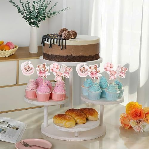 Easy to use pre-assembled bear party toppers