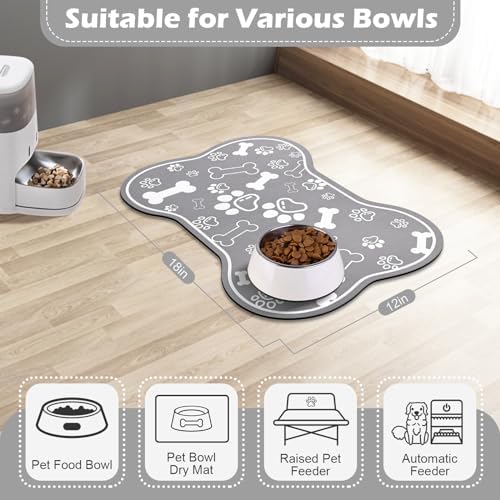 Non-slip rubber backing of Voanos pet placemat